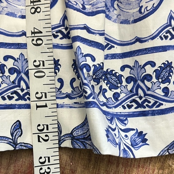 Antonio Melani,Stunning Blue & White Iconic Majolica Print Midi Dress EUC Size 2 - Picture 9 of 9